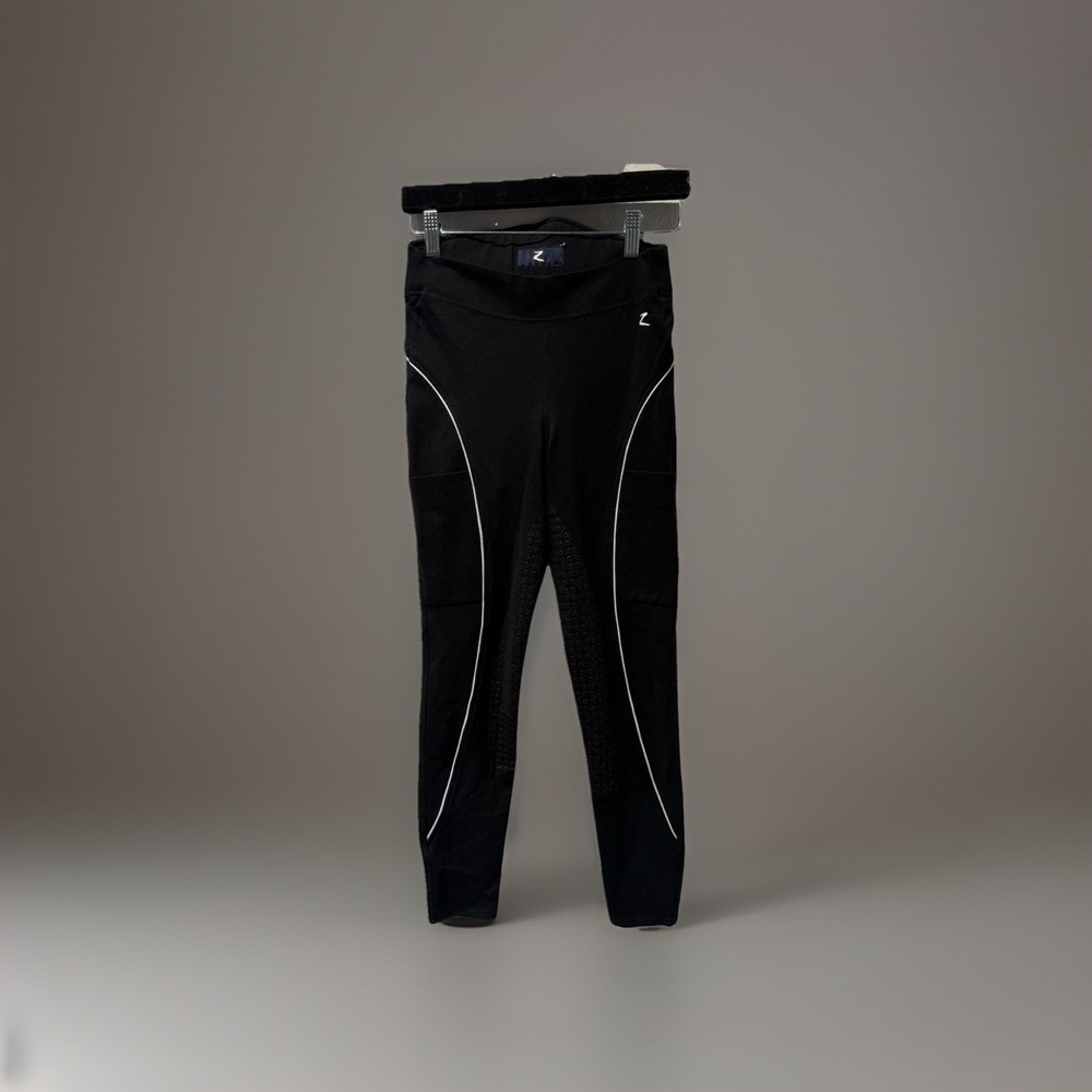 Horze Ladies‎ Grand Prix Silicone Full Seat Breeches US Size 24- Black & White